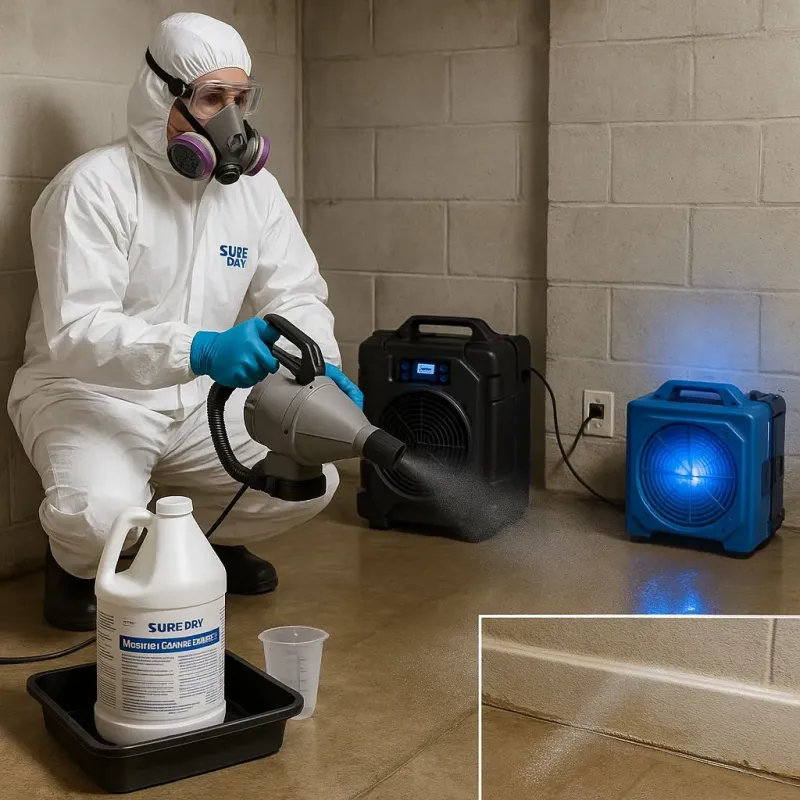 Sanitization and Odor Removal process in Woodhaven, MI